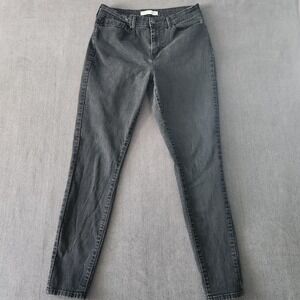 Levi Jeans Womens Size 12 Long Tall Mid-Rise Skinny Regular Wash BlackPant